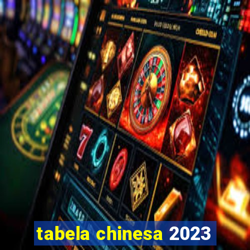 tabela chinesa 2023